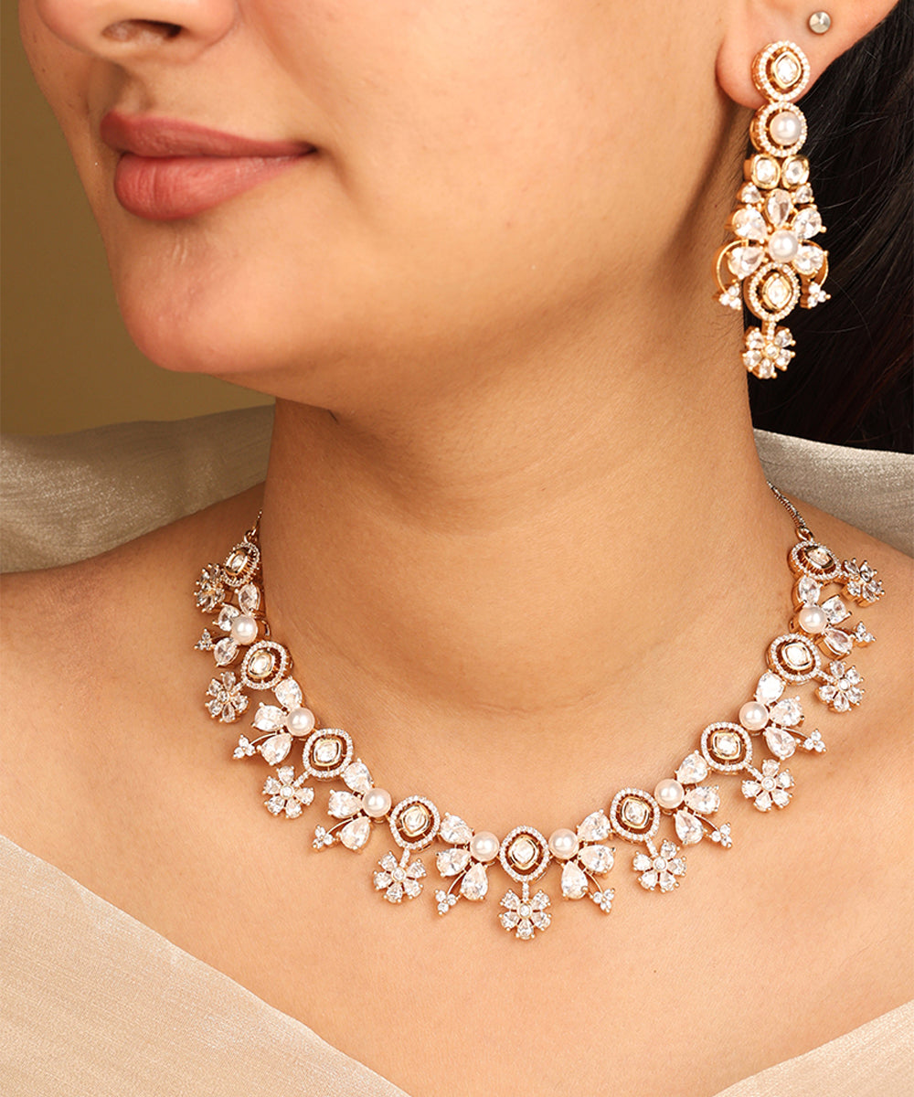 American Diamond Delicate Necklace Set