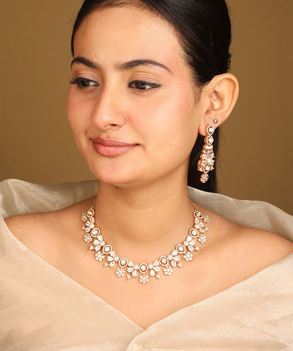 American Diamond Delicate Necklace Set