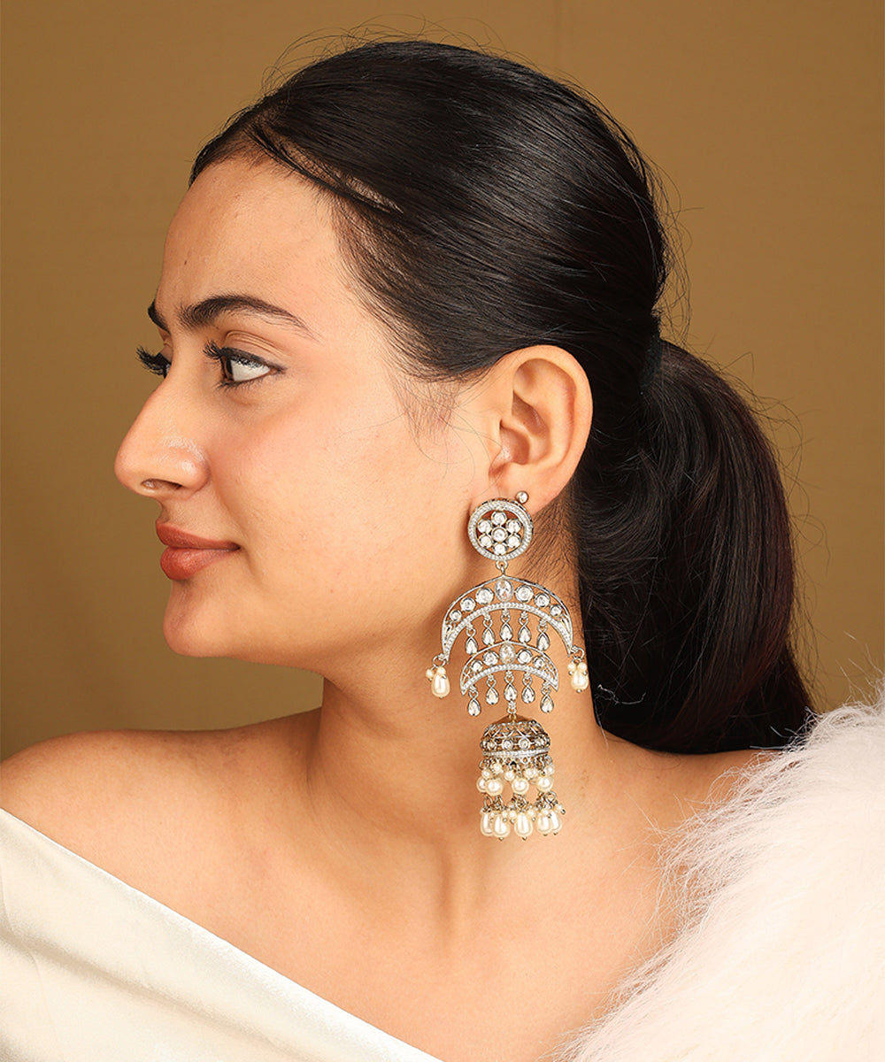 Traditional Kundan Gold Jhumkas