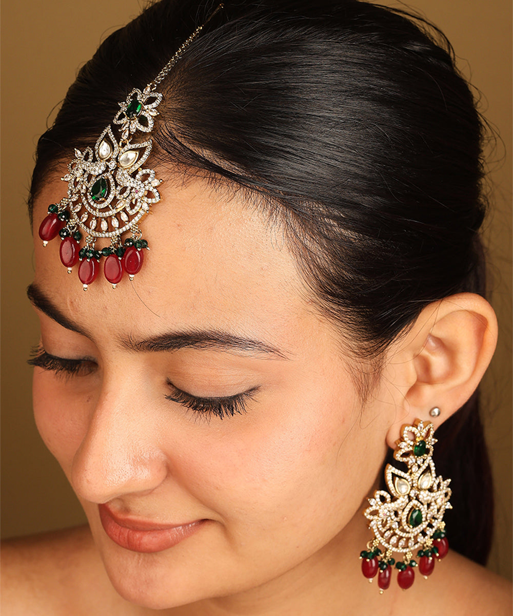 American Diamond Multicolour Necklace Set