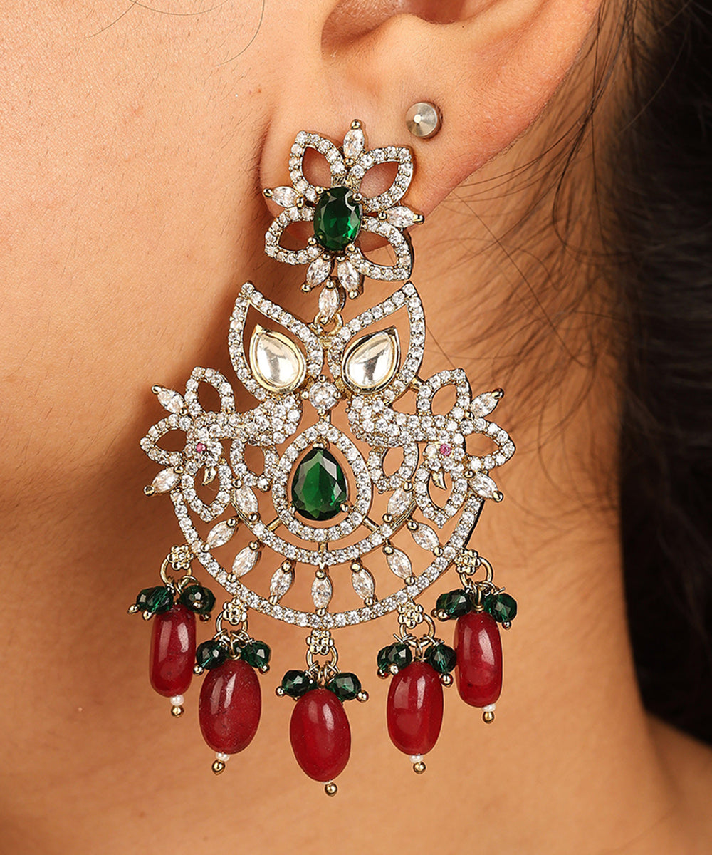 American Diamond Multicolour Necklace Set