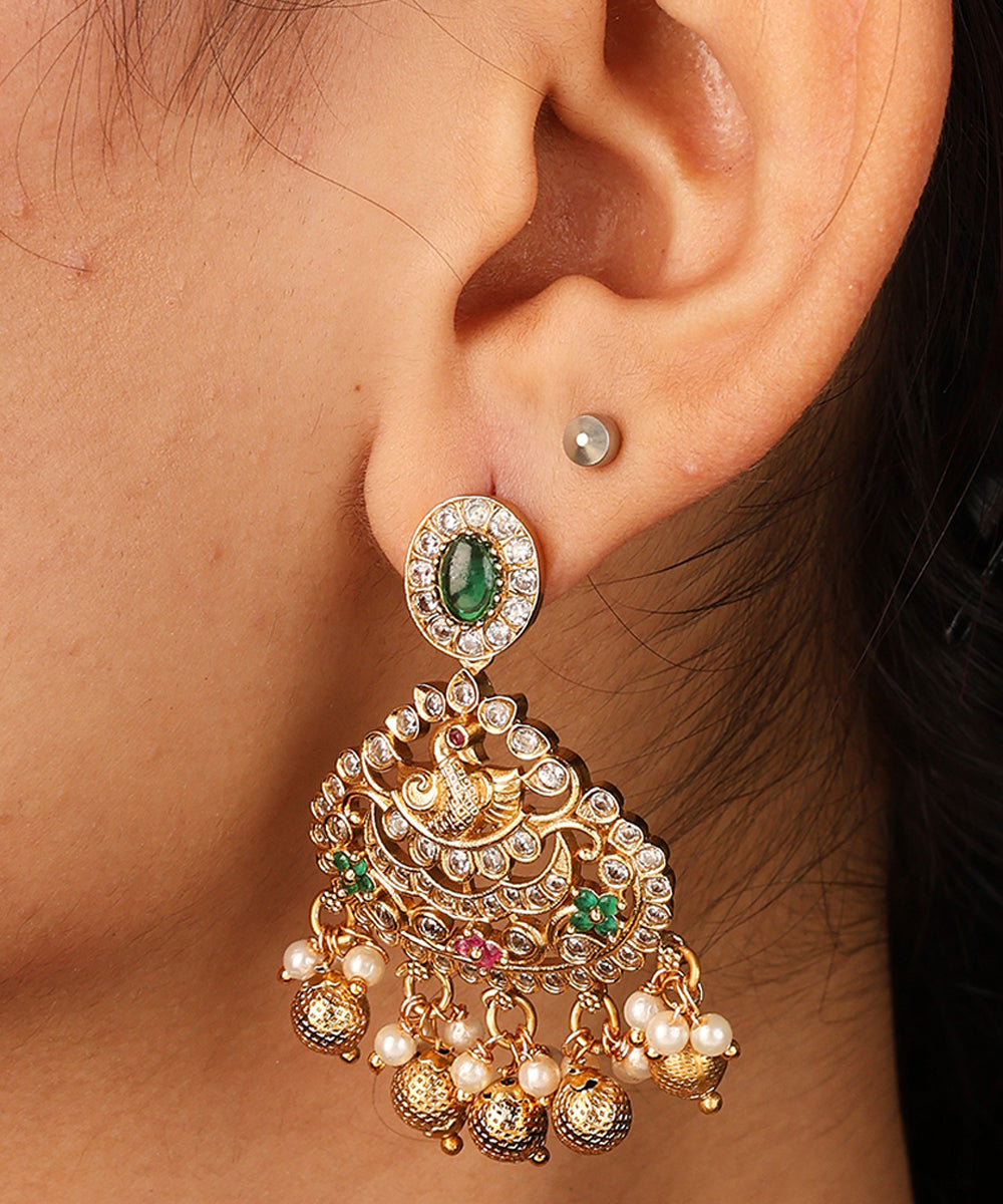 Ornate Indian Style Necklace with Curved Detailing