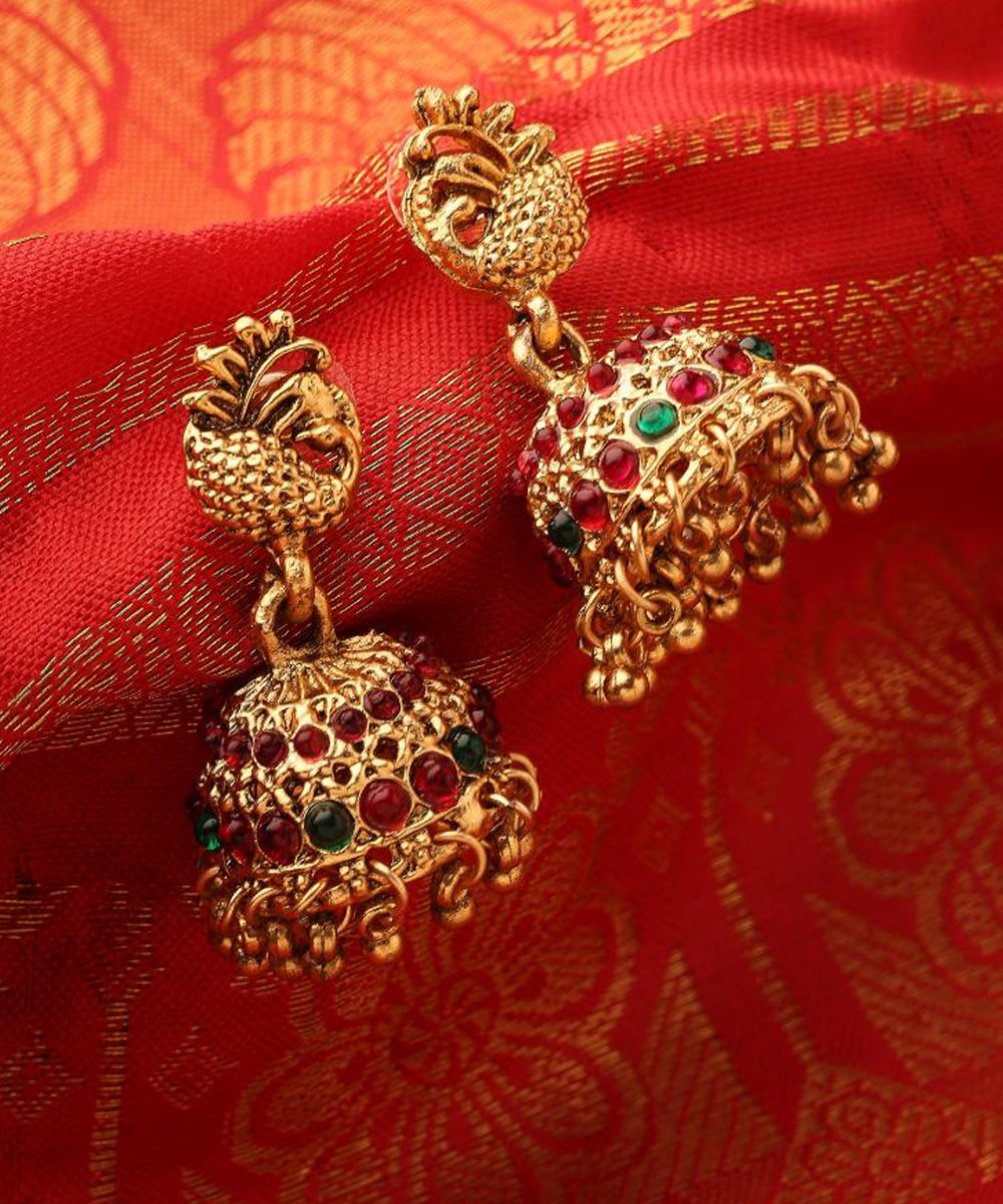 Gold Plated South Indian Temple Necklace Set