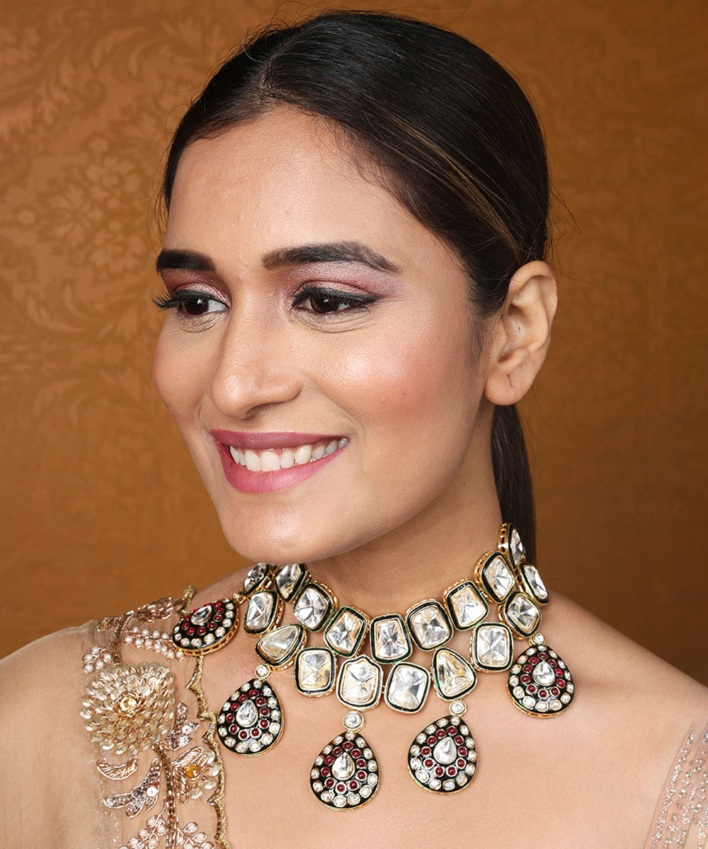 Kundan Choker with Jaipur Jadau Work Bridal Jewellery