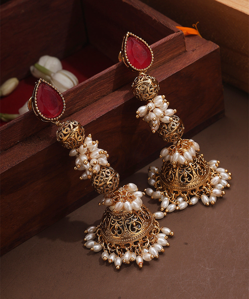 Classic Pearl Jhumki Earrings