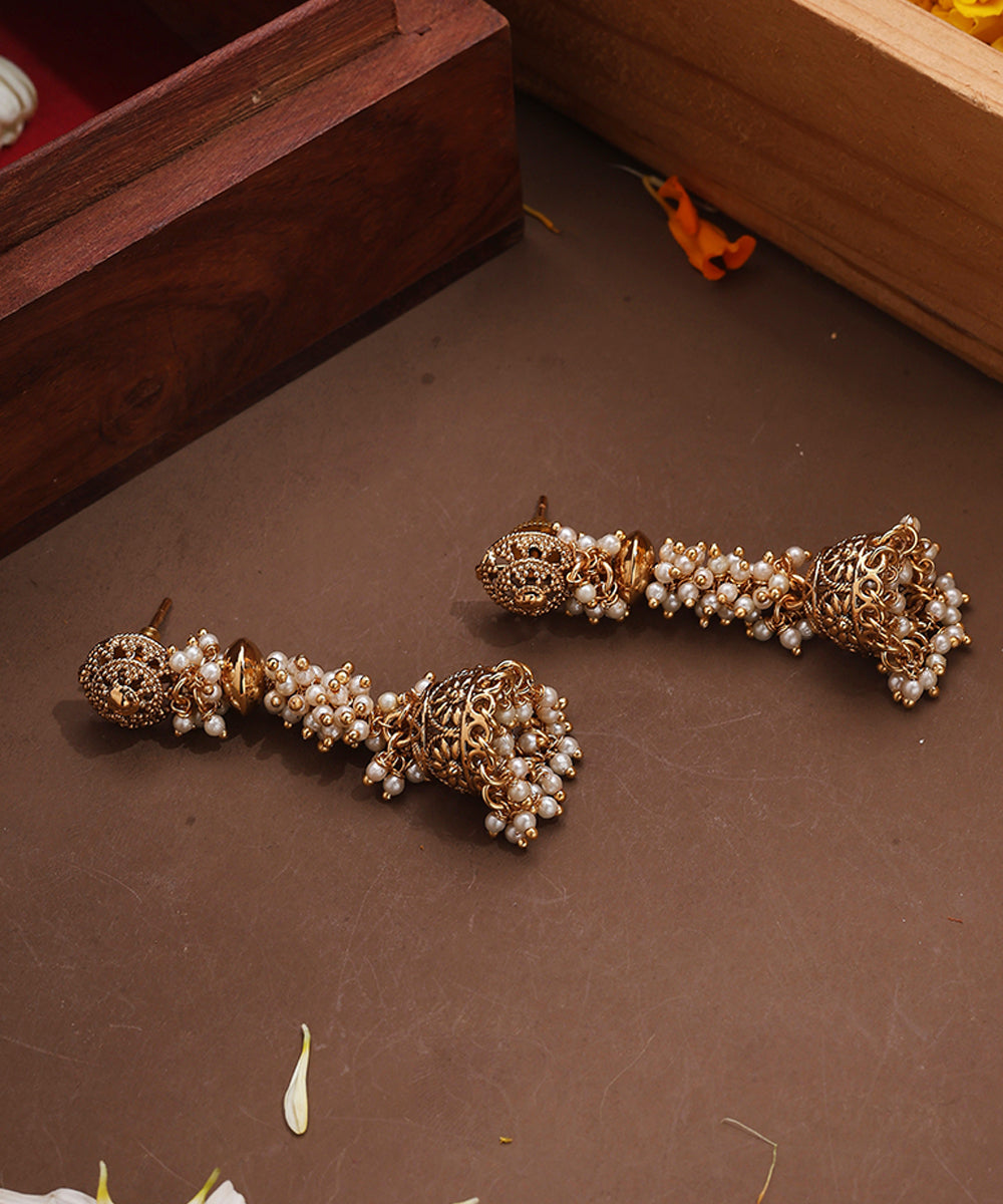 Classic Pearl Jhumki Earrings