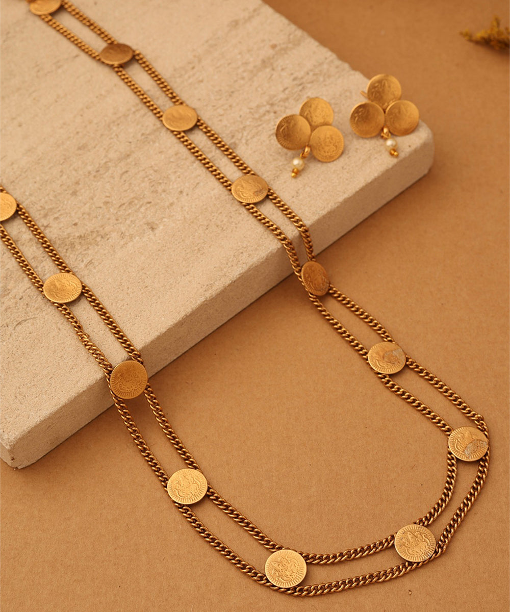 Goddess Fortune Coin Necklace Set