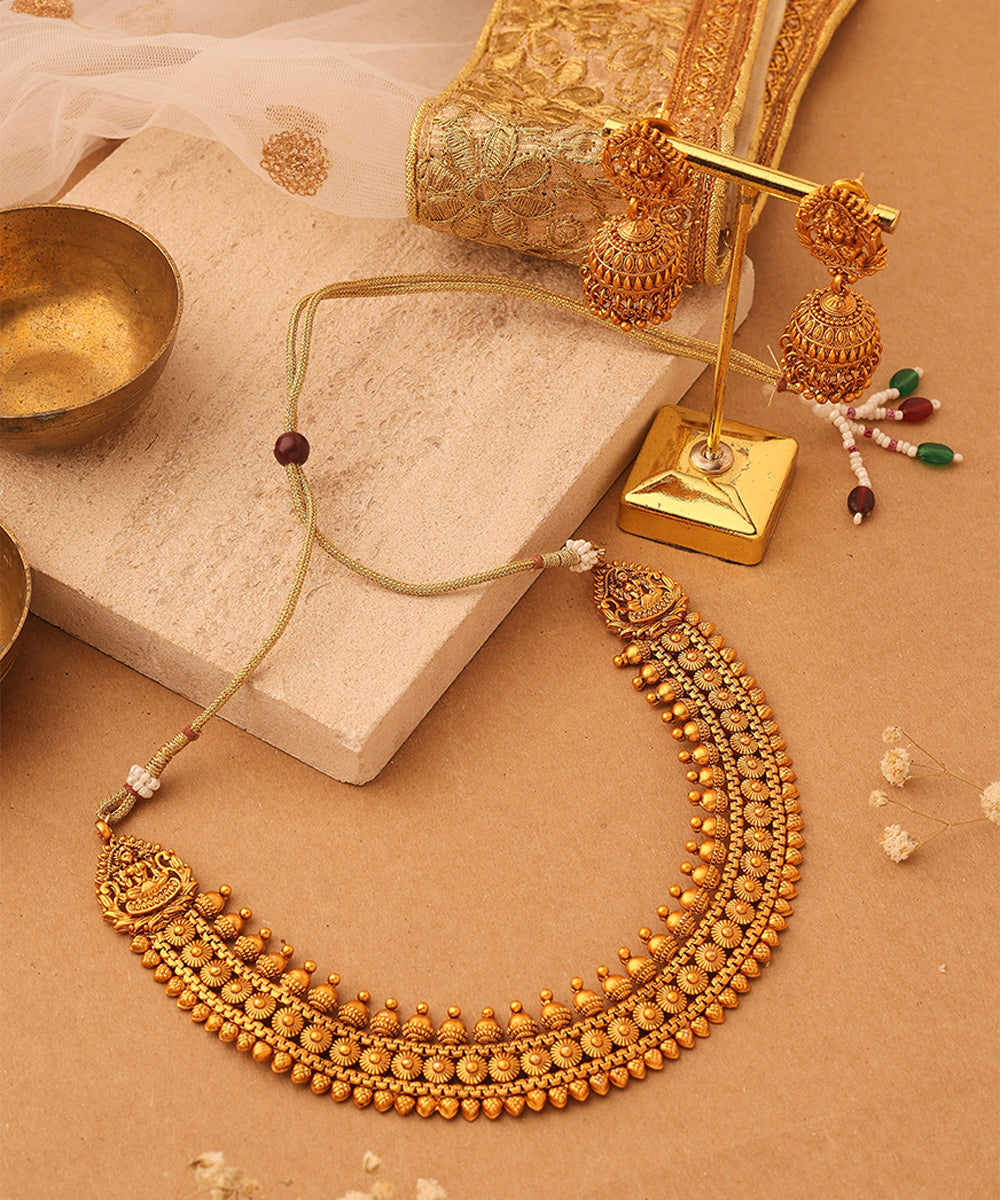 Goddess Motif Necklace and Earring Set
