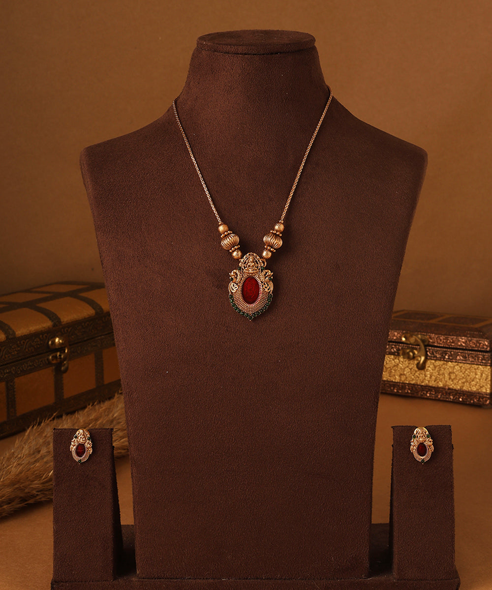 Festive Radiance Gold Plated Necklace Set