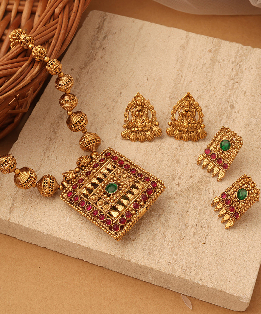 Eternal Grace Gold Plated Necklace Set