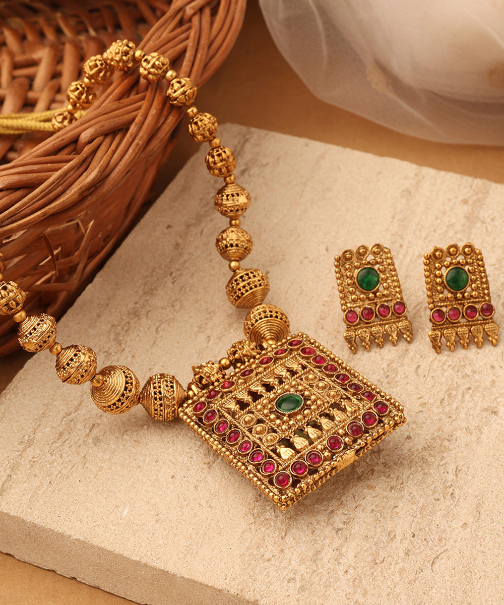 Eternal Grace Gold Plated Necklace Set