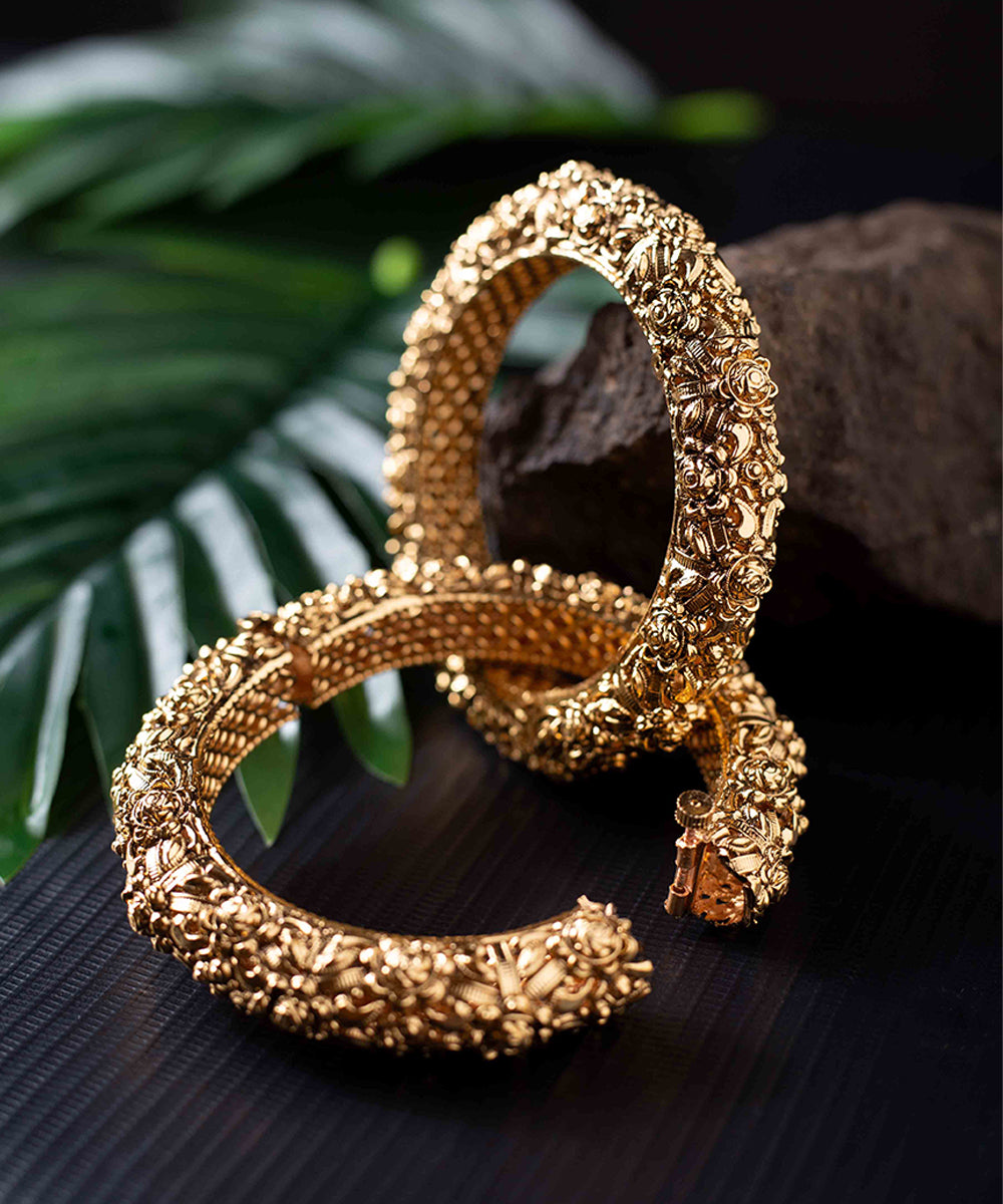 Traditional Gold-Plated Bangles Set of 2