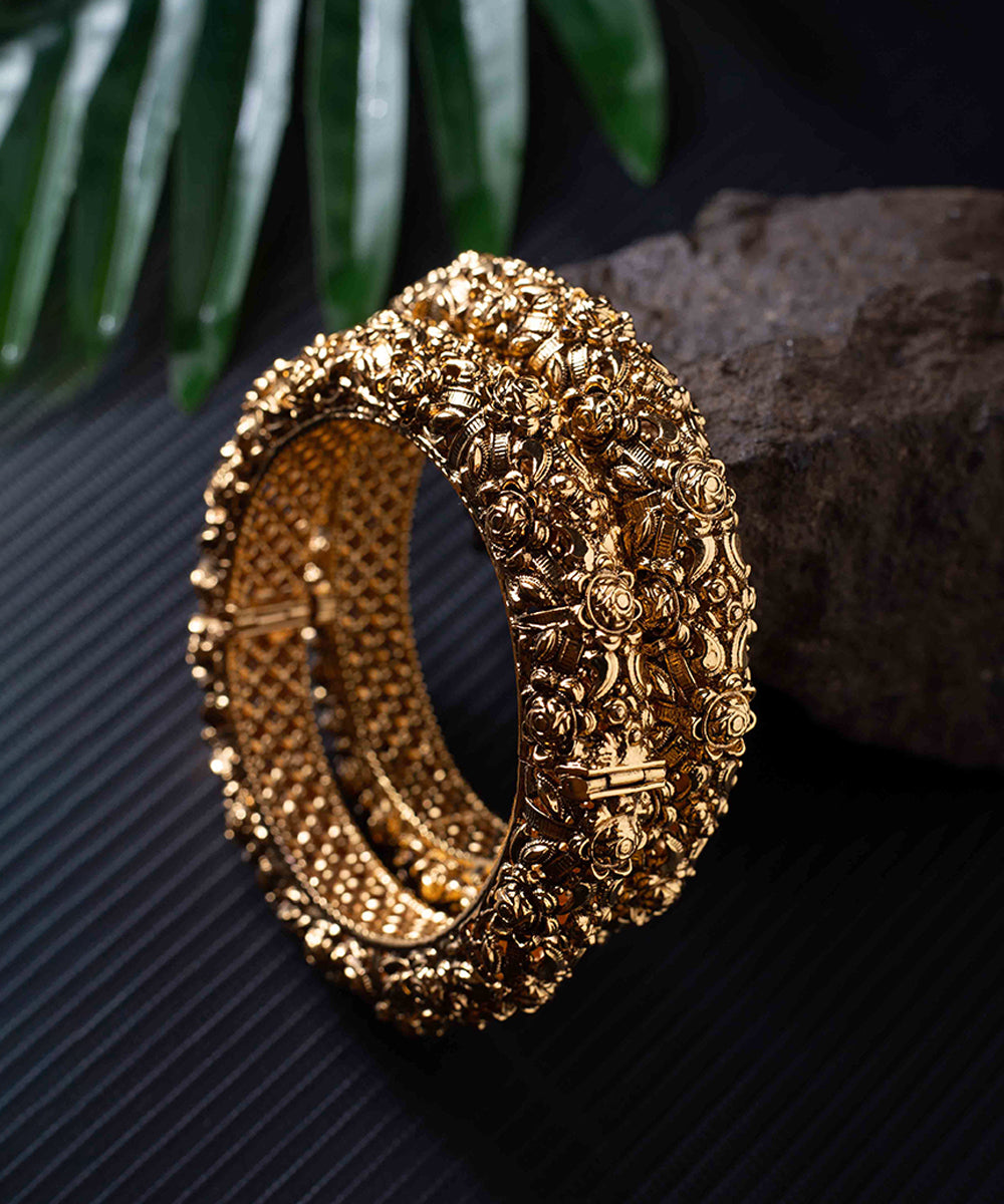 Traditional Gold-Plated Bangles Set of 2