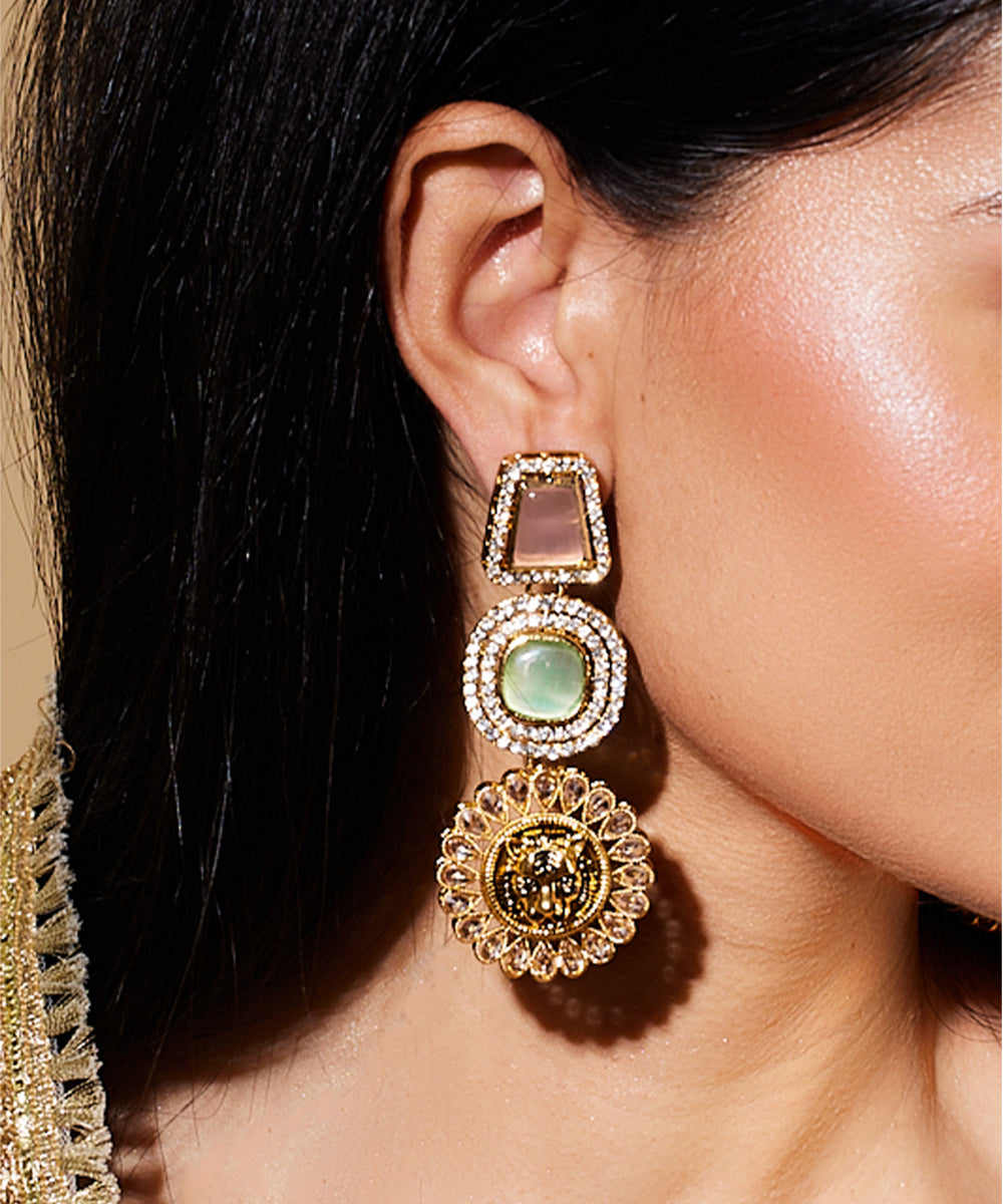 Contemporary Crystal Drop Earrings