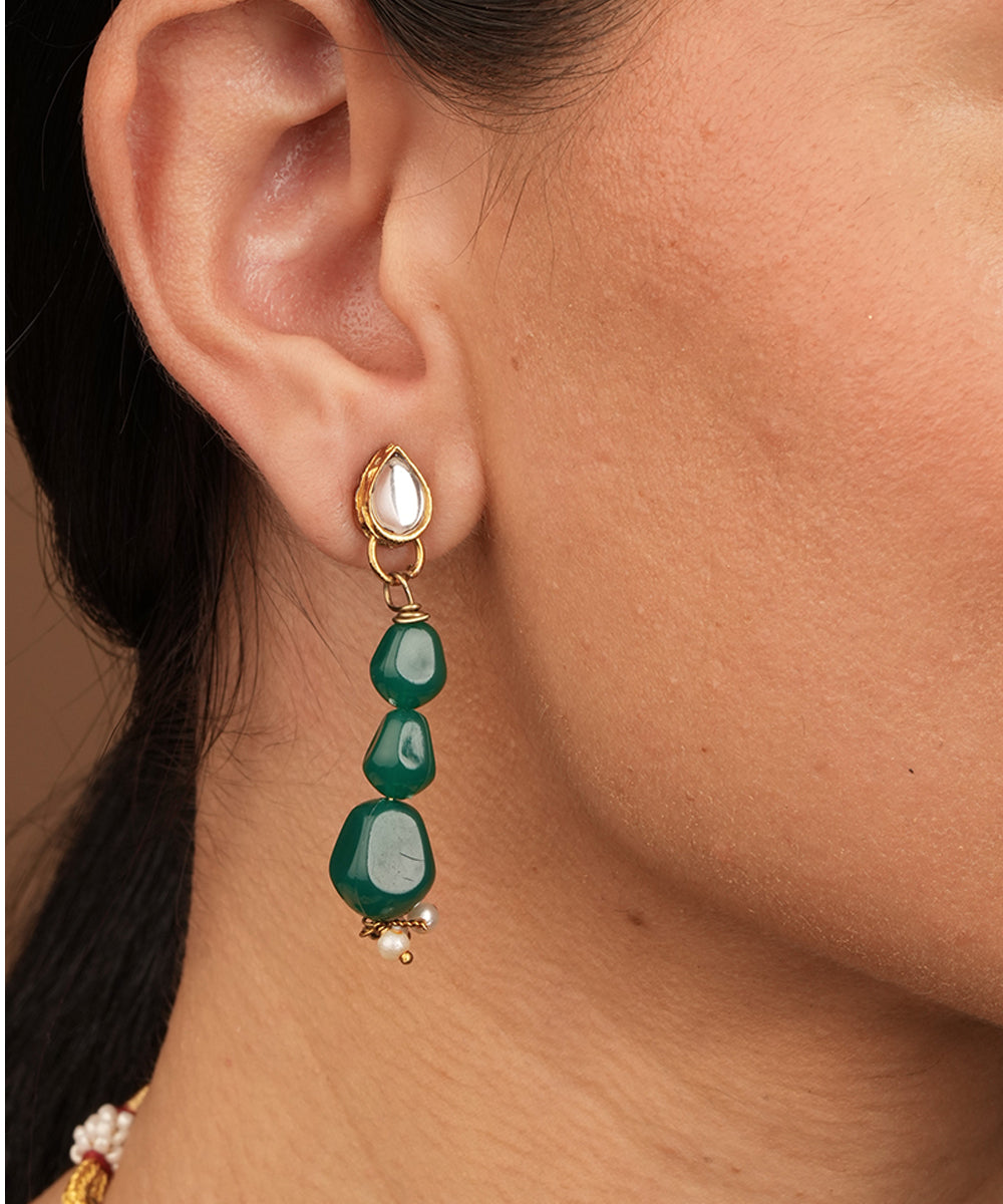 Green Alloy Necklace Sets