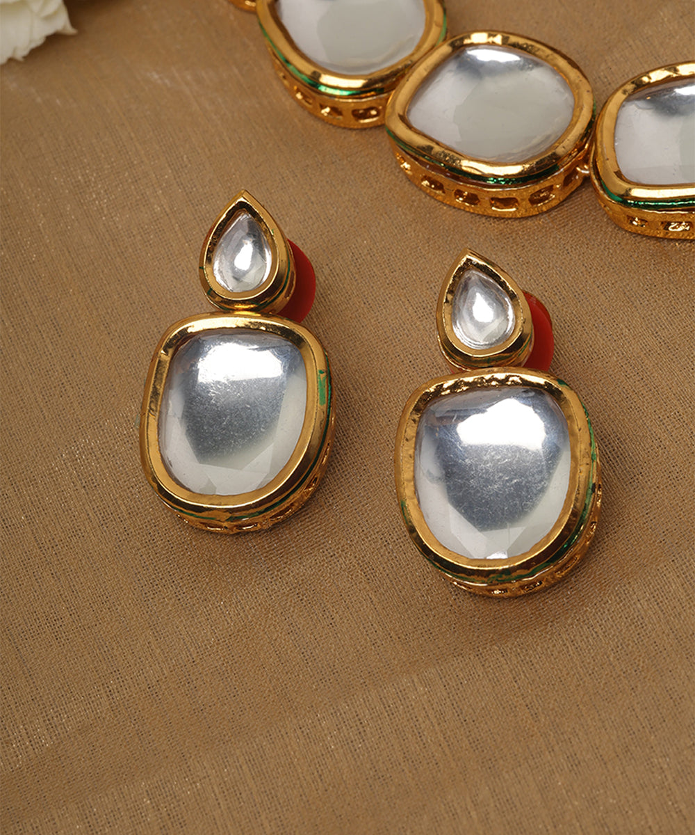 White Stone Kundan Necklace Set