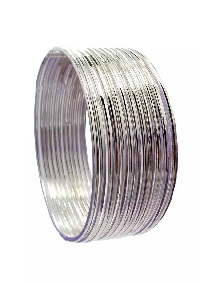 Elegant Thin Silver Bangles for Indo Western and Indian Styles
