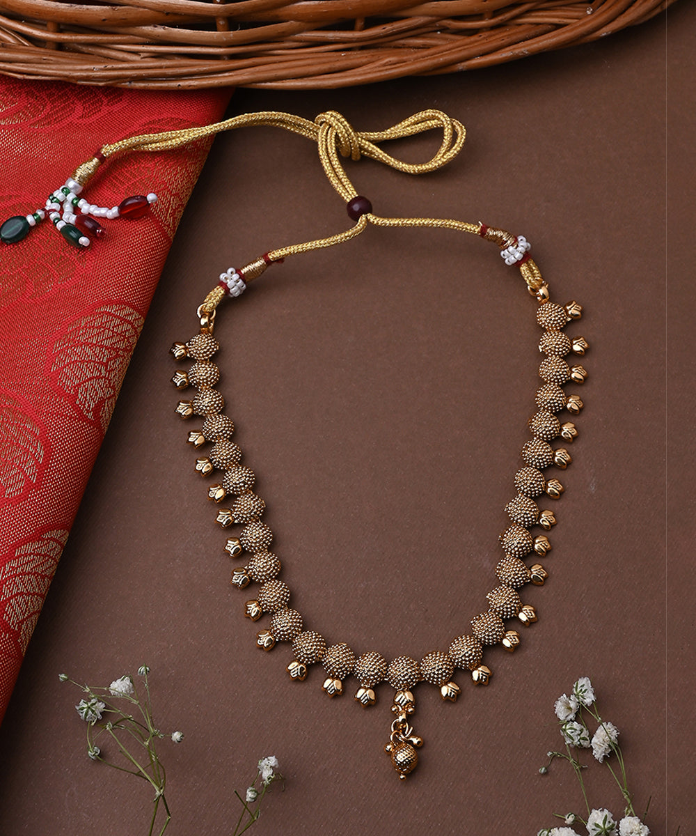 Gold Plated Necklace Set with Earrings
