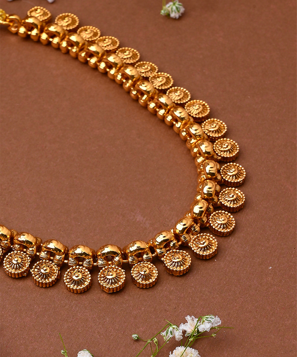 Yellow Gold Plated Necklace Set