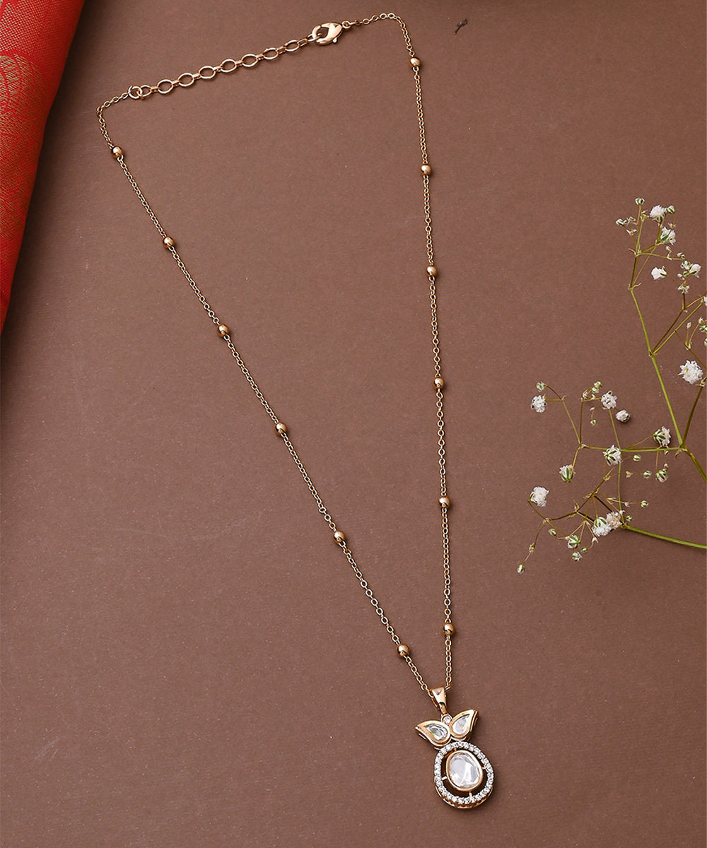 Single Stone Necklace Set With Earrings