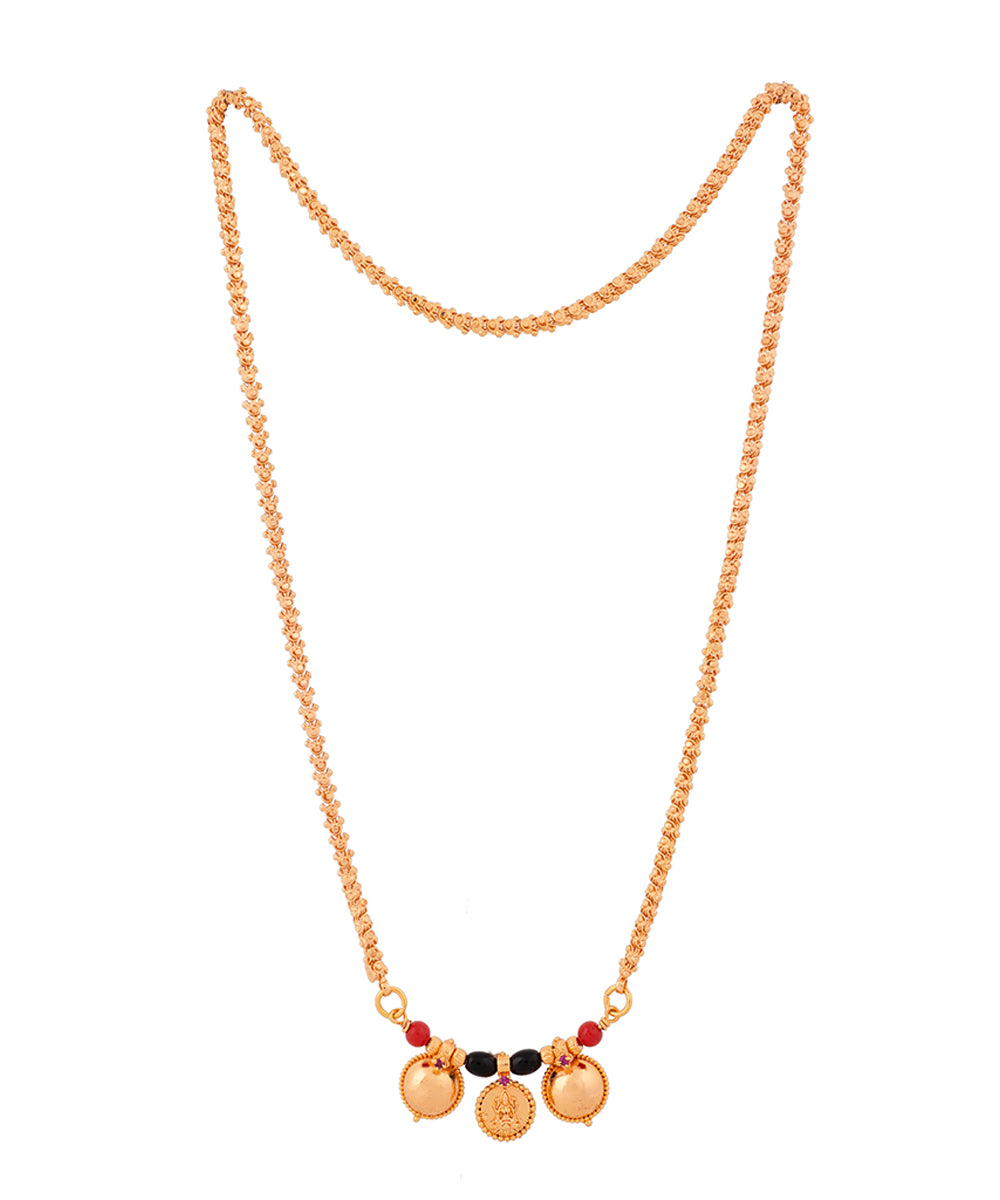 Laxmi Motif Black Gold Mangalsutra