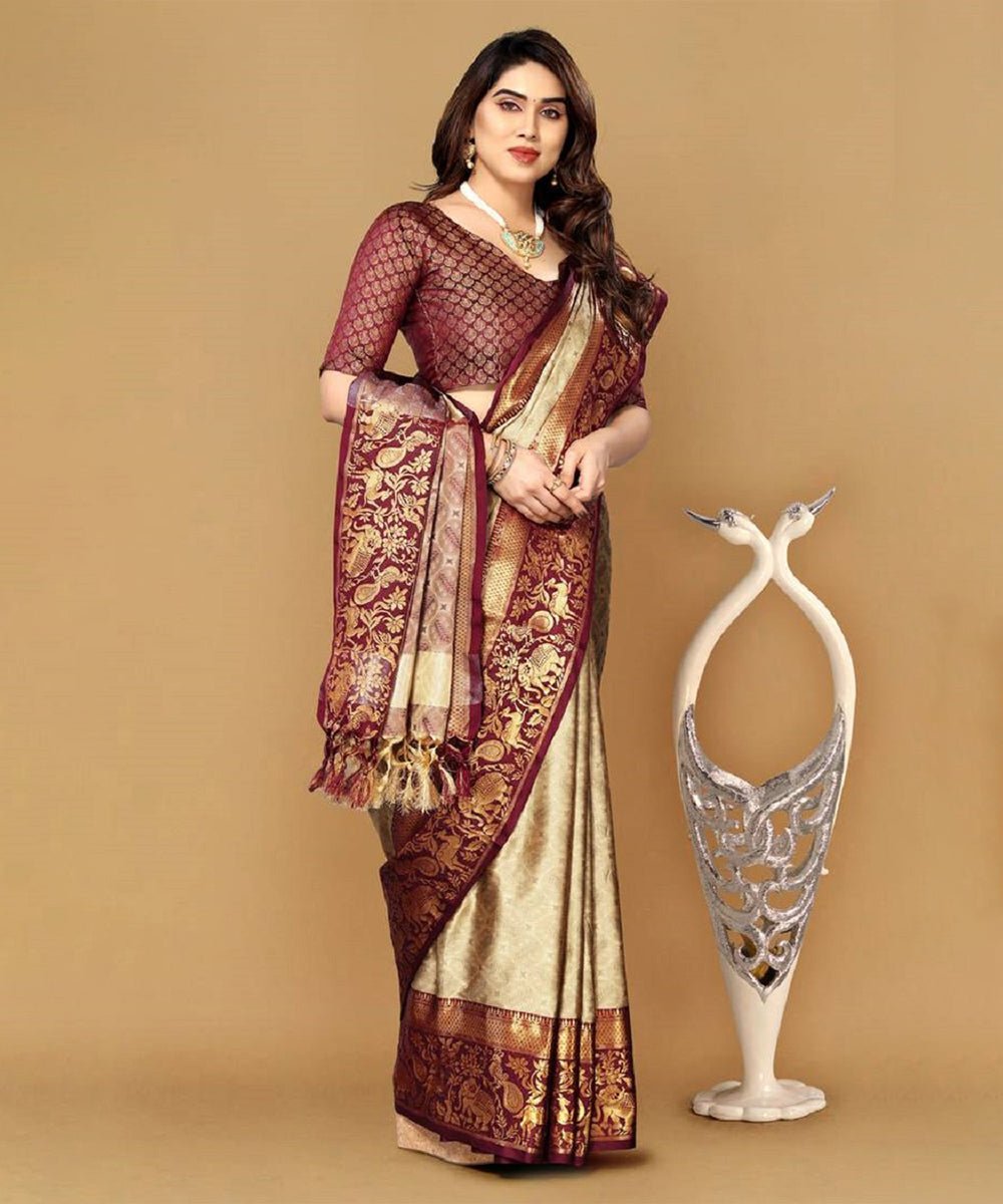 Saree Jacquard Cotton Silk
