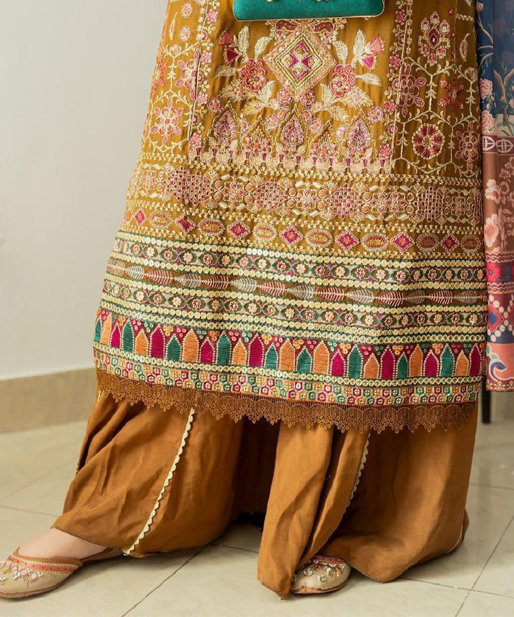 Kurta Set Mocha Brown Georgette
