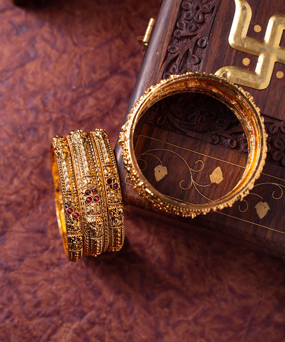 Bangles Antique Gold Plated