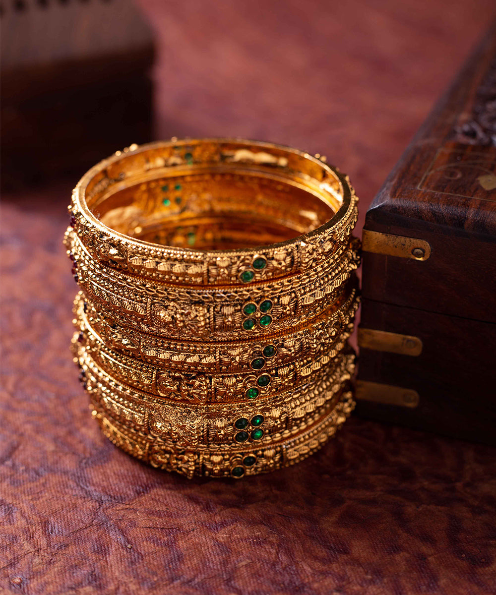 Bangles Antique Gold Plated