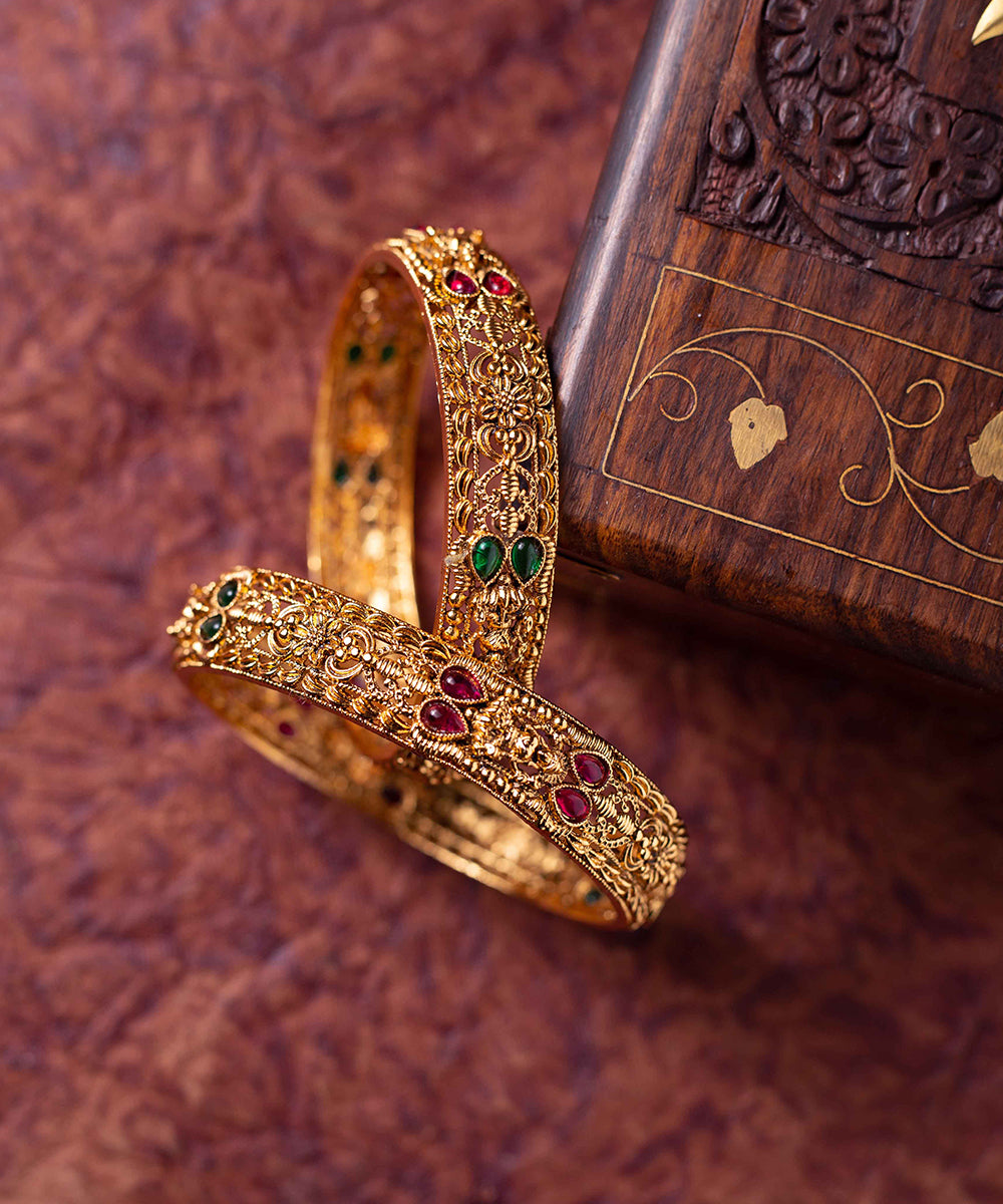 Bangles Temple Gold Plated