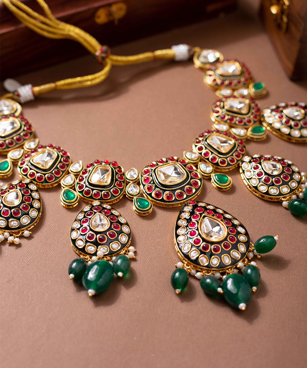 Necklace Jaipur Kundan Emerald