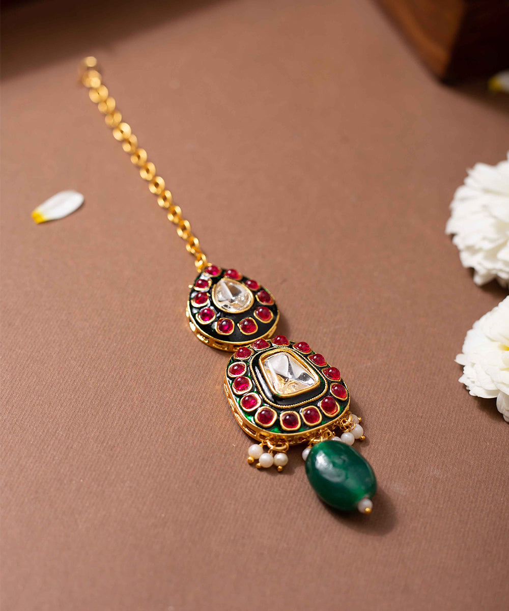 Necklace Jaipur Kundan Emerald