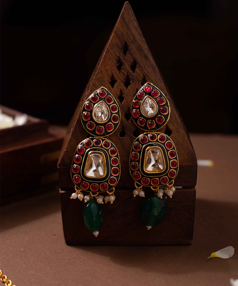 Necklace Jaipur Kundan Emerald
