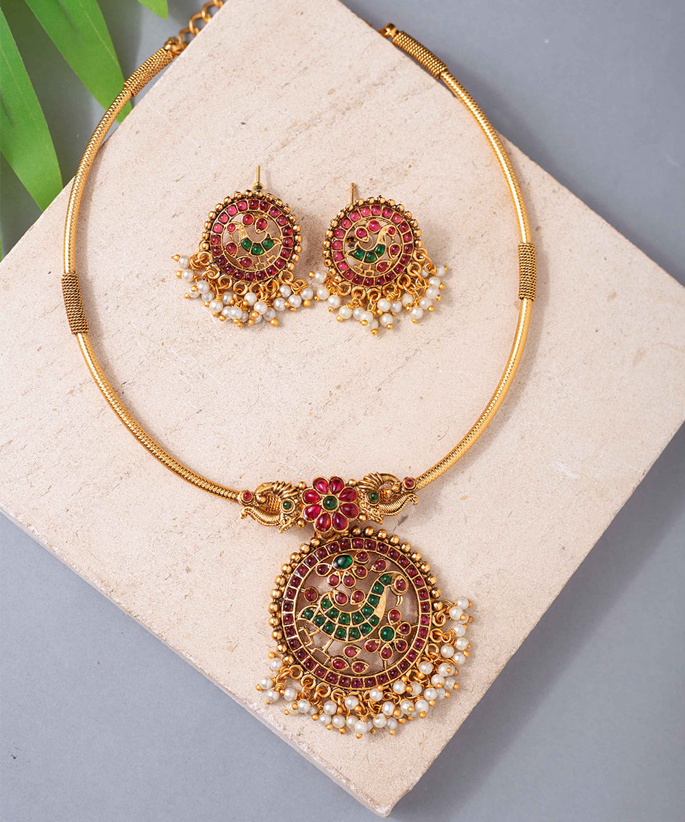 Necklace Peacock Tola Work