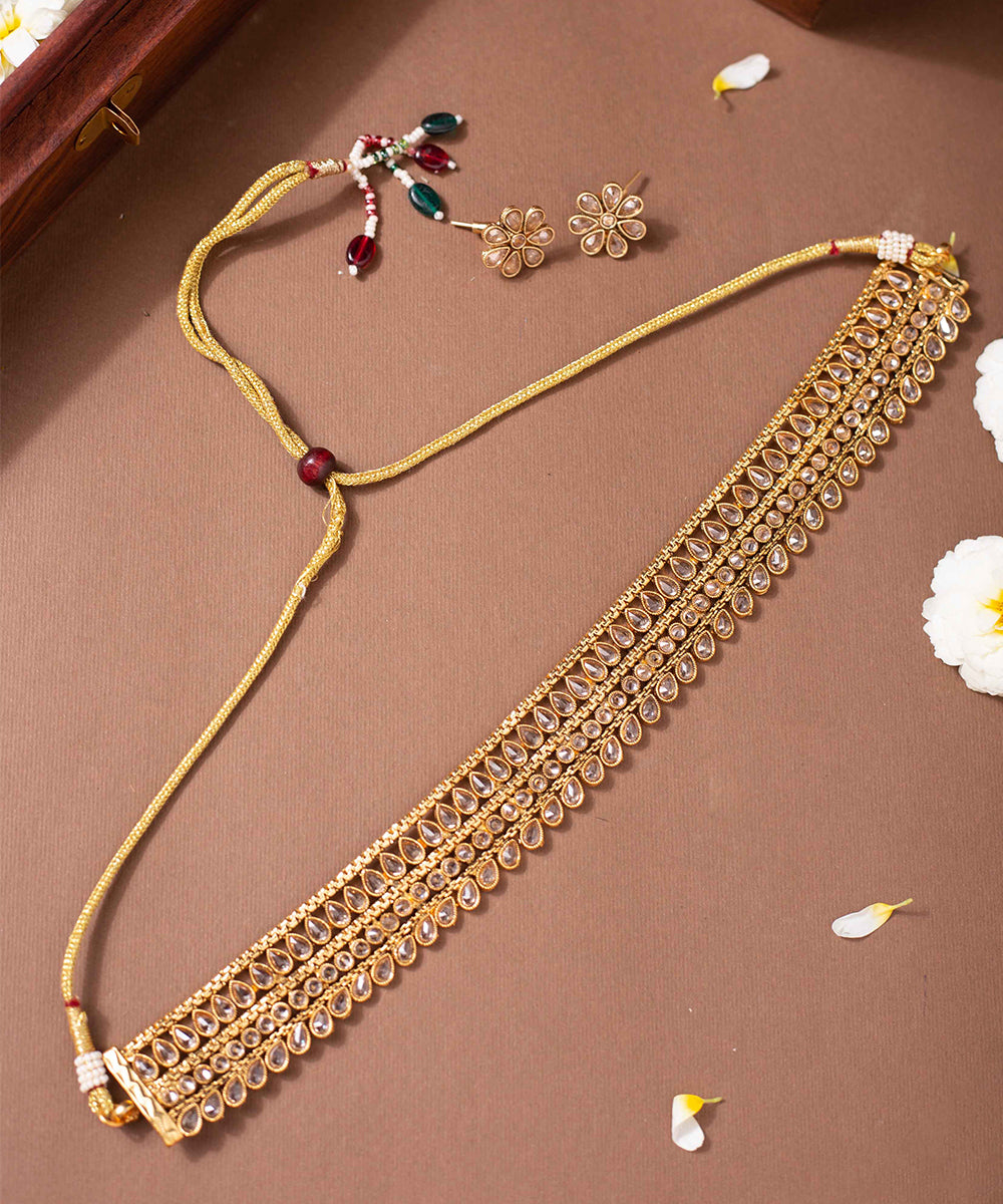 Choker Golden Stone Work