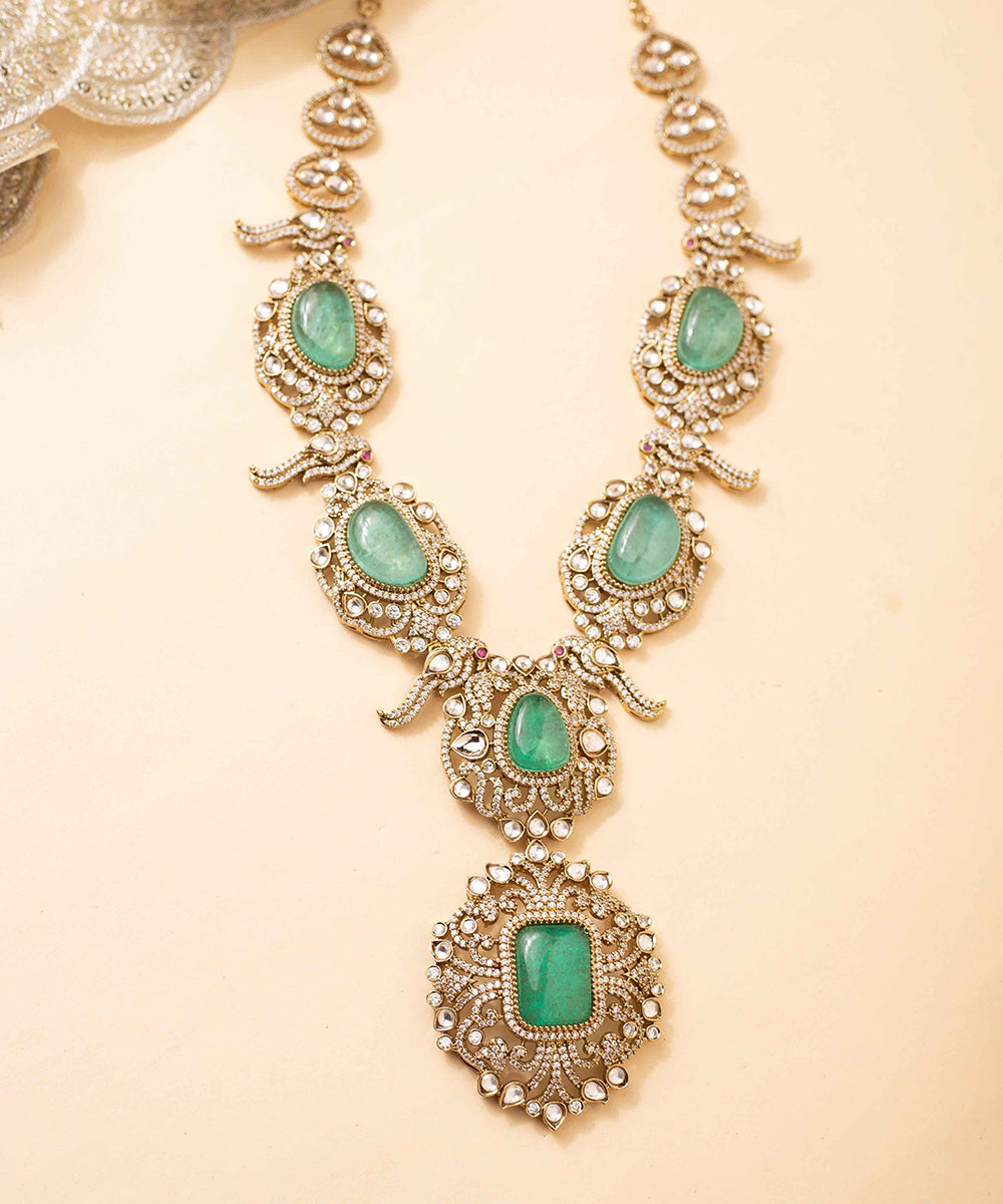 Necklace American Diamond Emerald