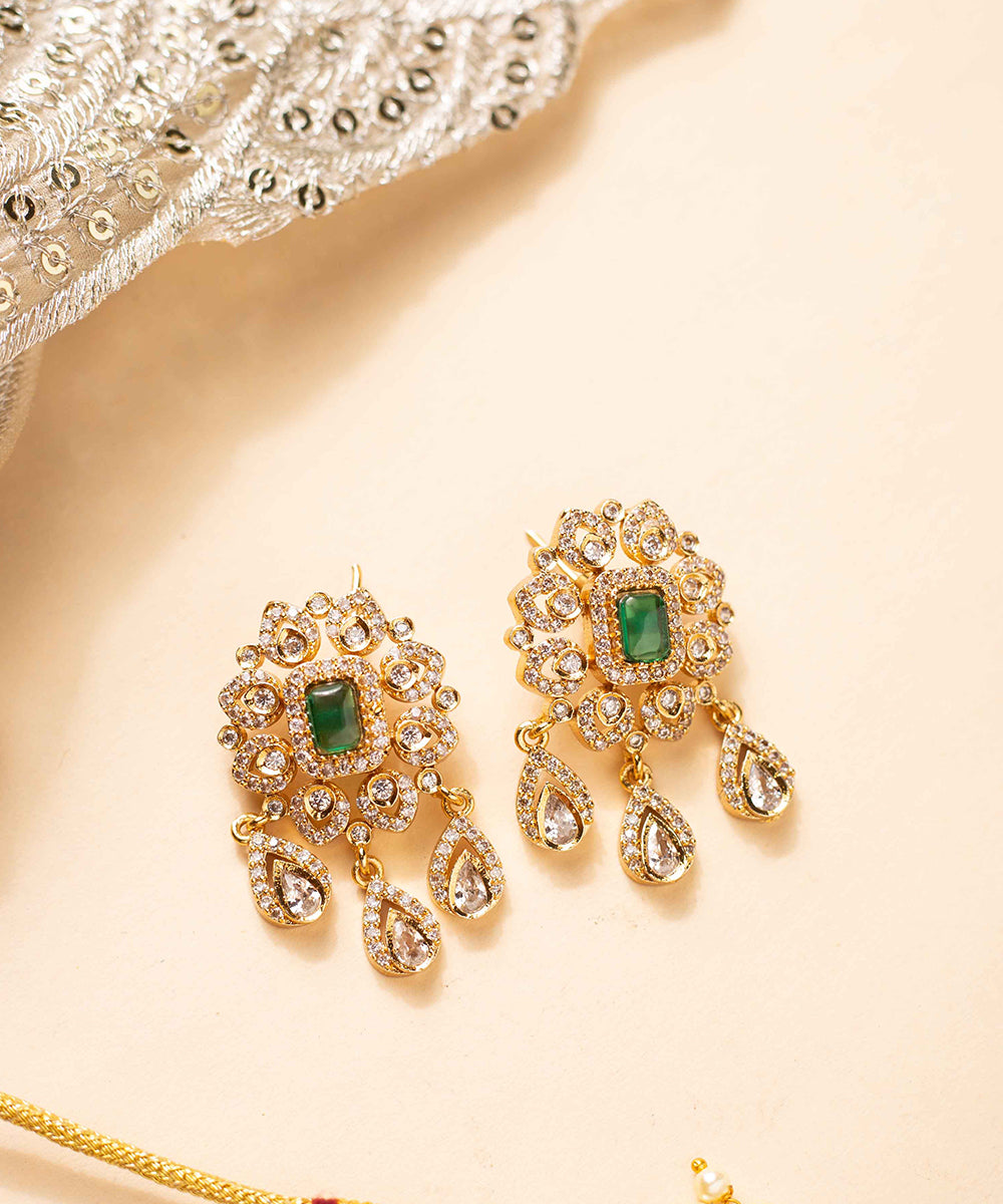 Necklace Gold Diamond Pearl Work