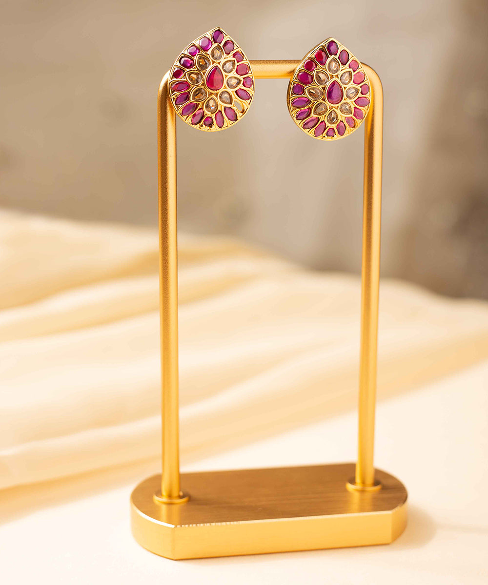 Earrings Kundan Paan Kemp