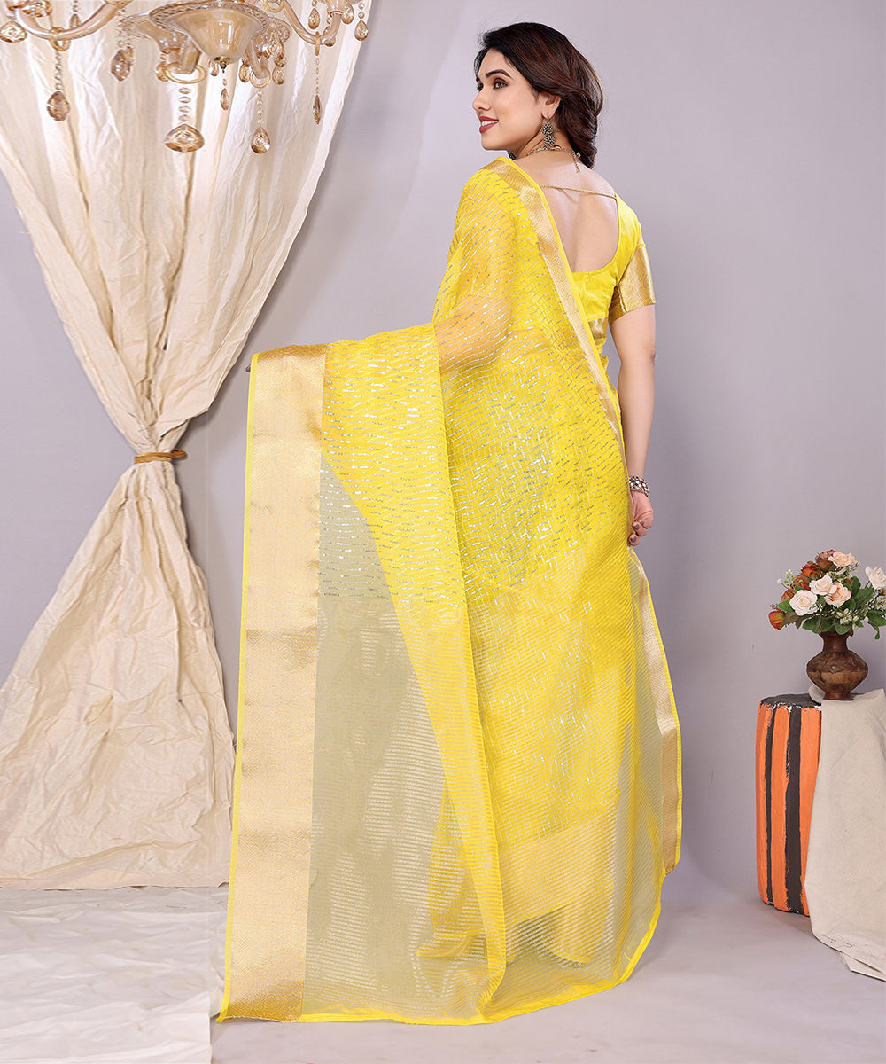 Saree Yellow Banarasi Art Silk