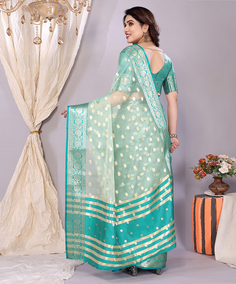 Saree Sea Green Banarasi Silk