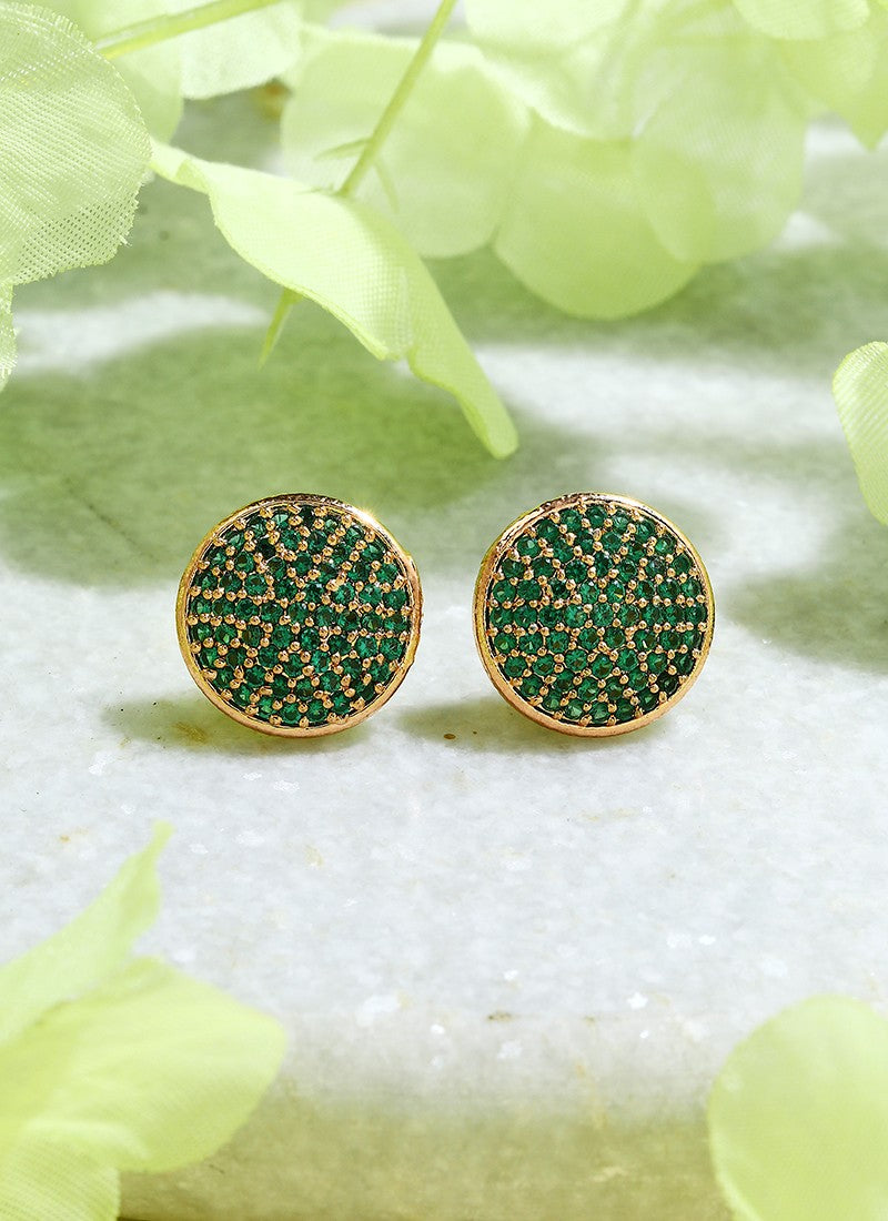 Gold Plated Round Earrings