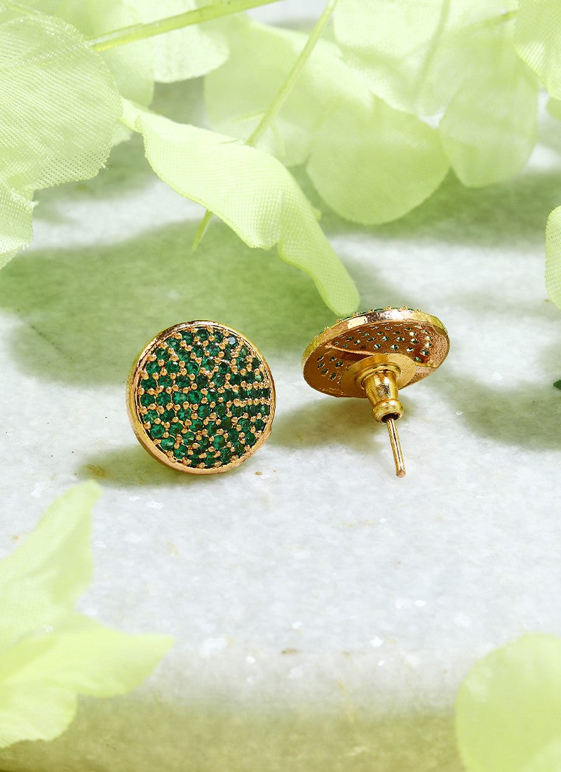Gold Plated Round Earrings