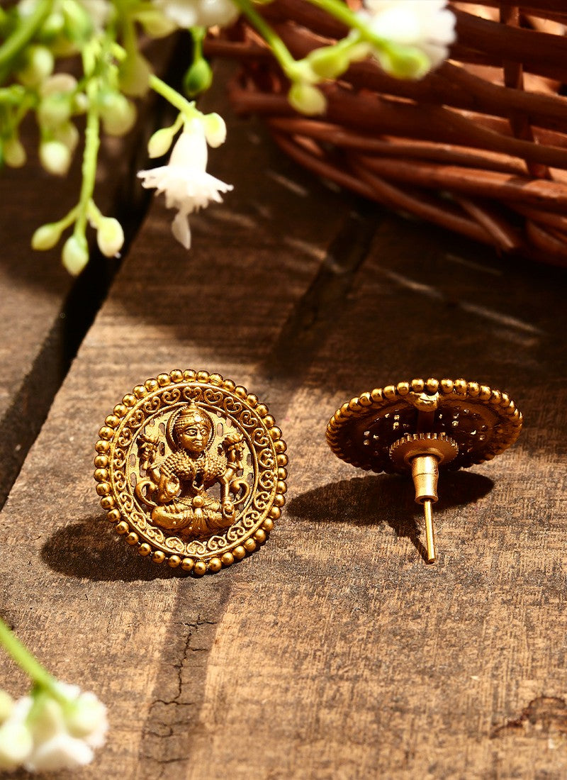 Gold Plated Motif Earrings