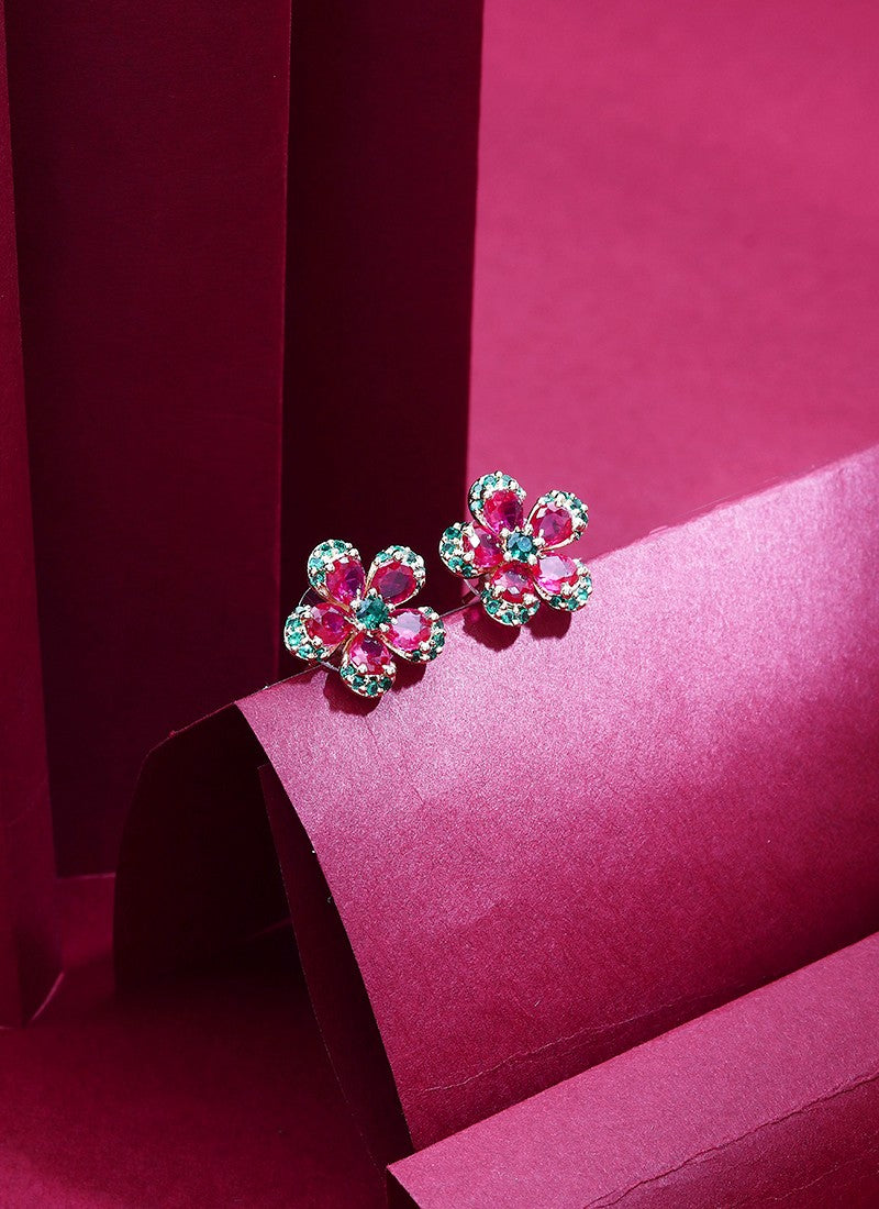 Multicolour Floral Earrings