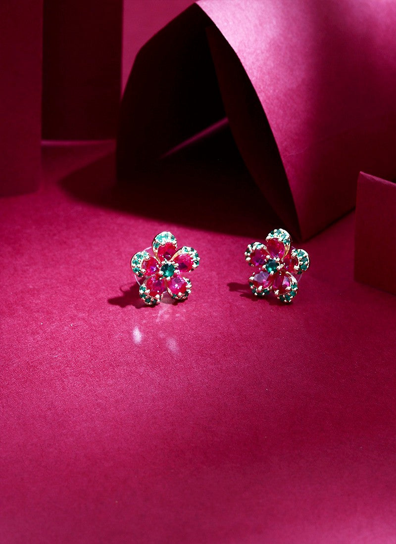 Multicolour Floral Earrings
