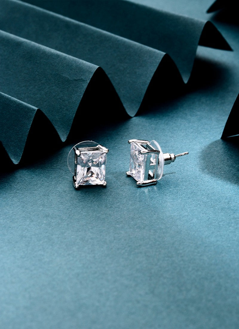 Silver Cross Shaped Earrings