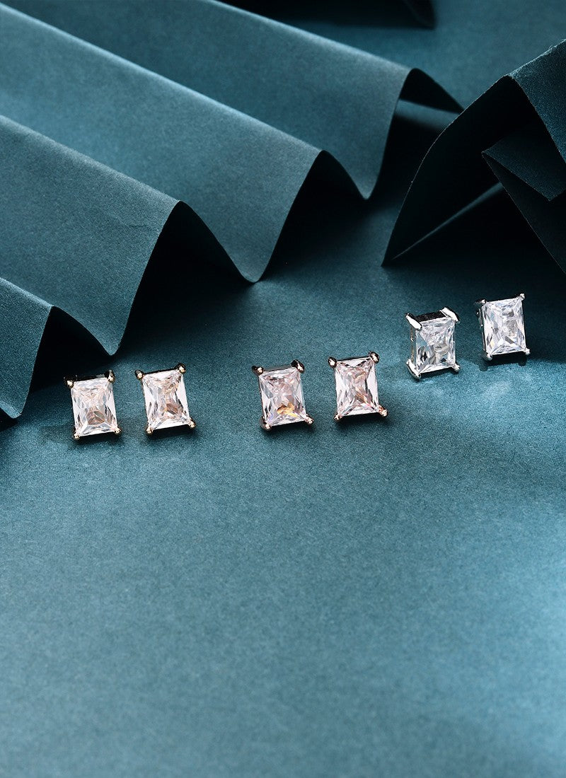 3 Set of Square Shaped Earrings