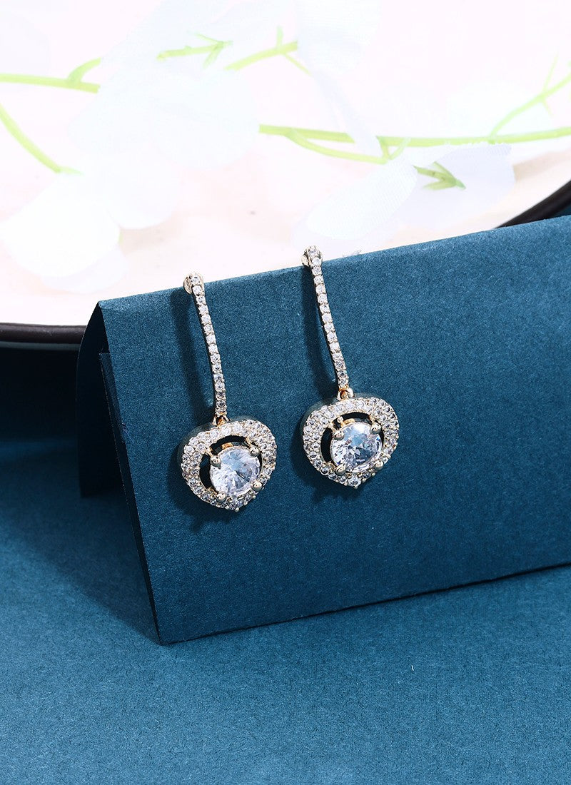 White Gold American Diamond Studs