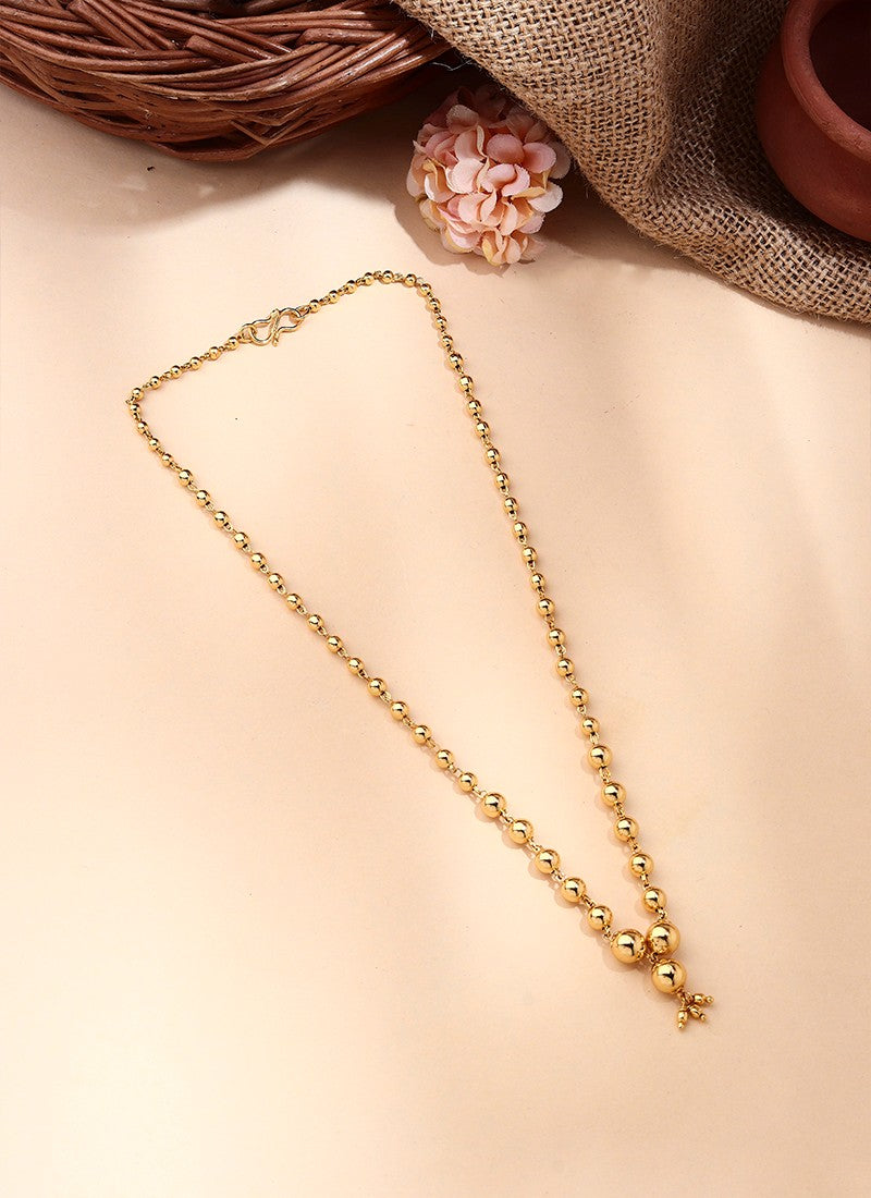 Gold Plated Beads Necklace