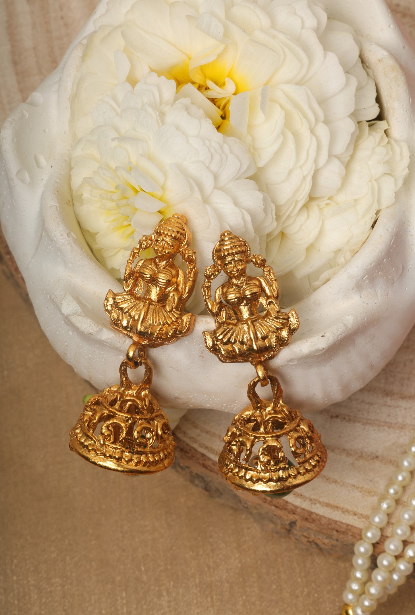 Peacock Shaped Jewelry Set With Laxmi Motif